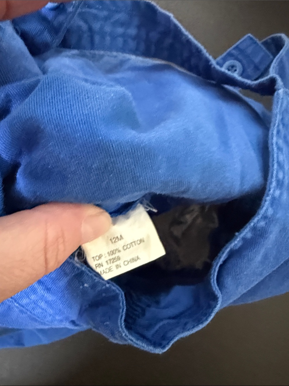 Bright Blue Kids Short Overalls with Zip Pocket 90’s - Picture 3 of 4